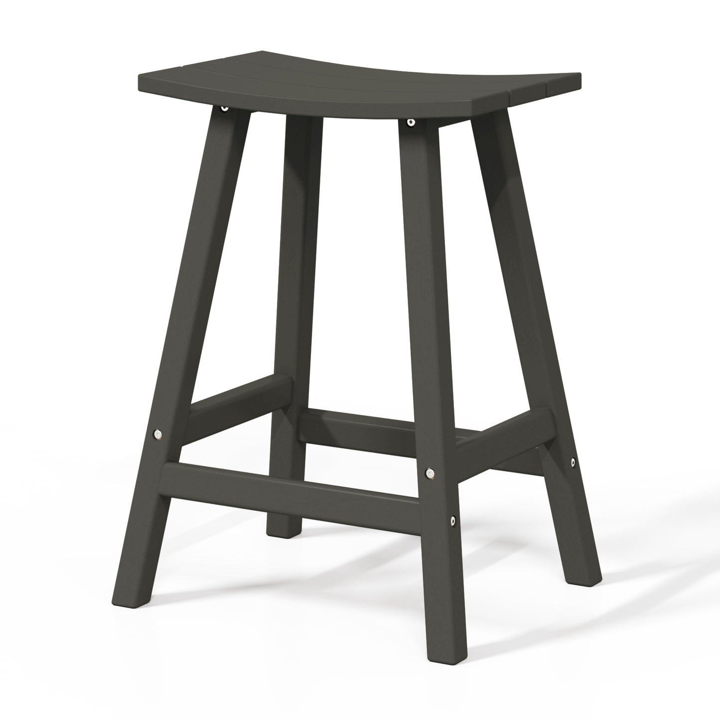 Stockholm All-Weather Outdoor Saddle Counter Stool (24" Height) Seahawk Designs Patio Bar & Counter Stools