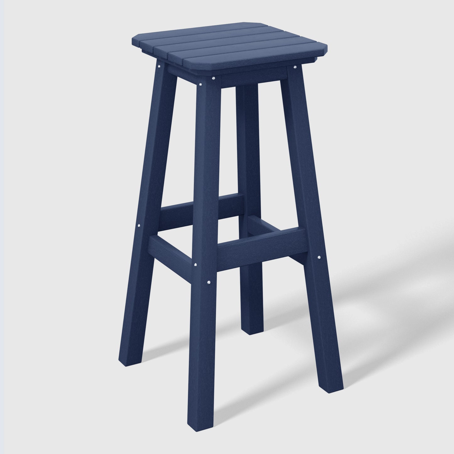 Stockholm All-Weather Outdoor Square Bar Stool (29" Height) Navy Blue Seahawk Designs Patio Bar & Counter Stools