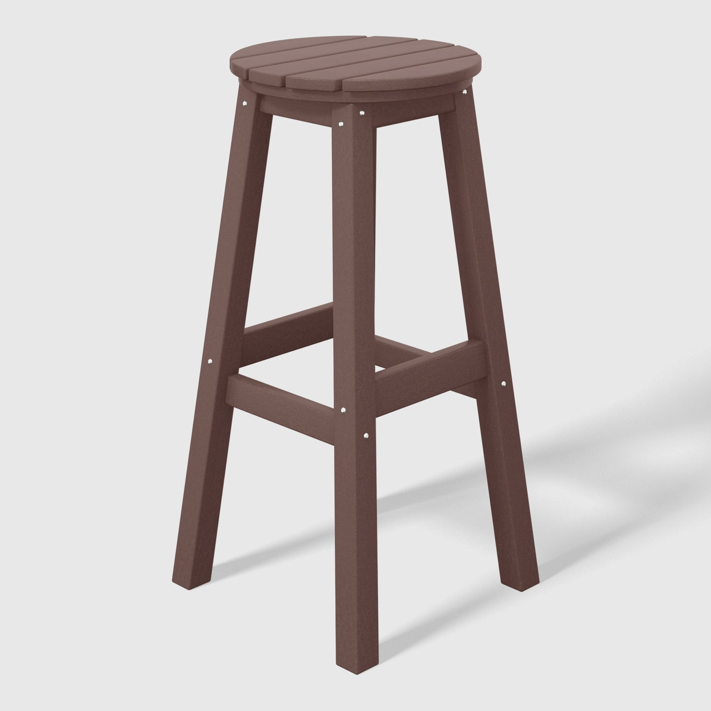 Stockholm All-Weather Outdoor Round Bar Stool (29" Height) Dark Brown Seahawk Designs Patio Bar & Counter Stools