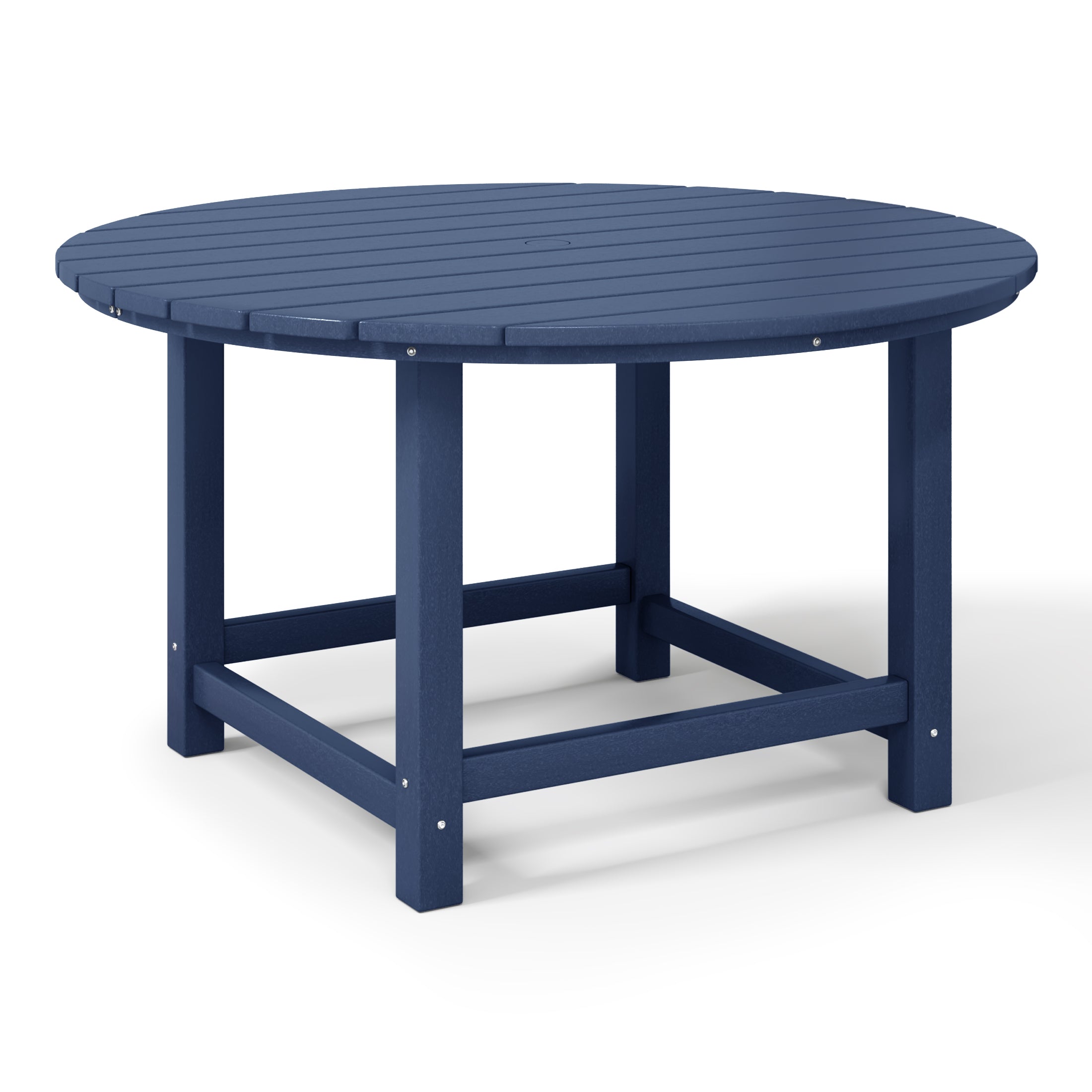 Tiny Terraces Kids' All-Weather Outdoor Round Dining Table (38" Wide) Navy Blue Seahawk Designs Kids Patio Dining Tables
