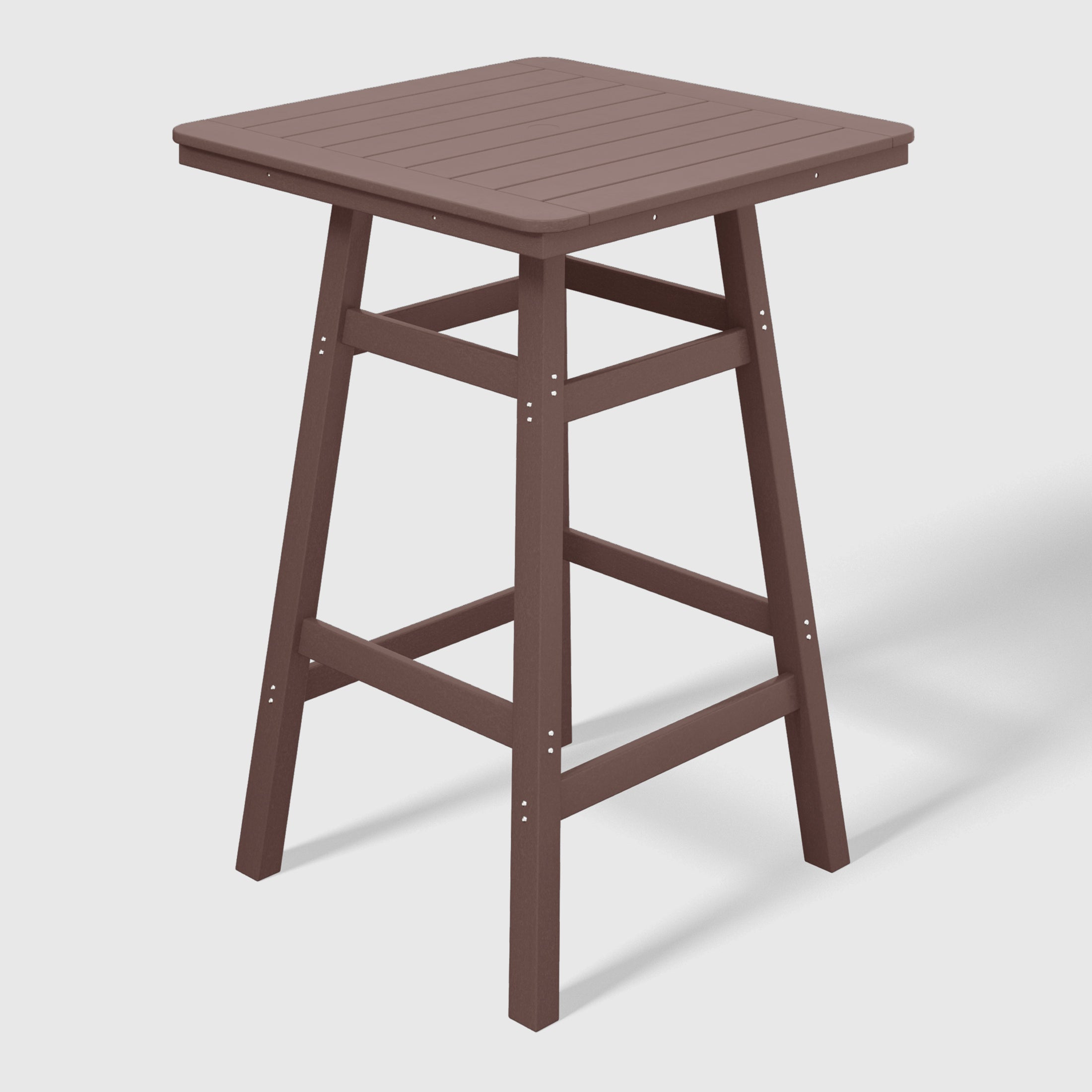 Stockholm All-Weather Outdoor 30" Square Bar Table (42" Height) Dark Brown Seahawk Designs Patio Bar Tables