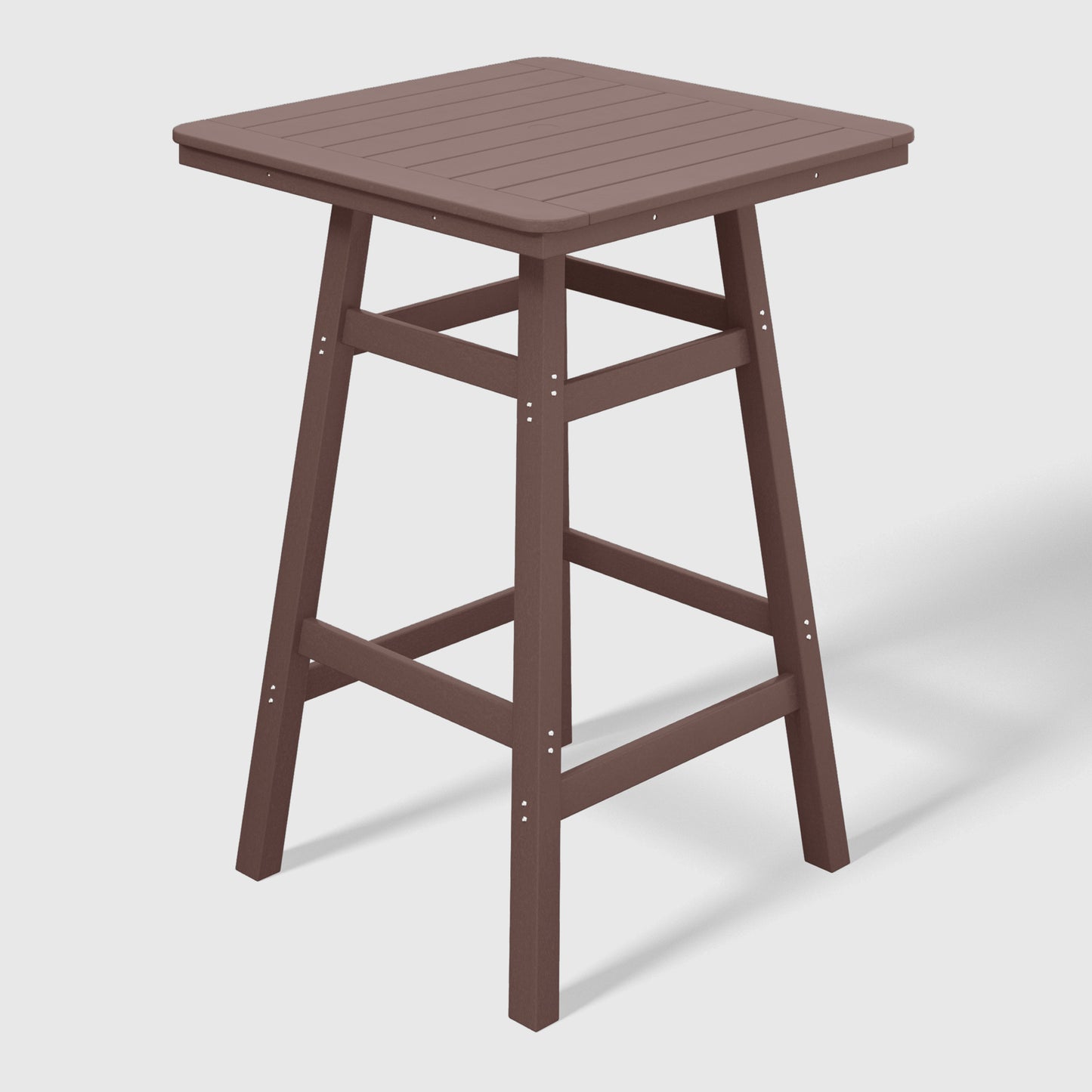 Stockholm All-Weather Outdoor 30" Square Bar Table (42" Height) Dark Brown Seahawk Designs Patio Bar Tables