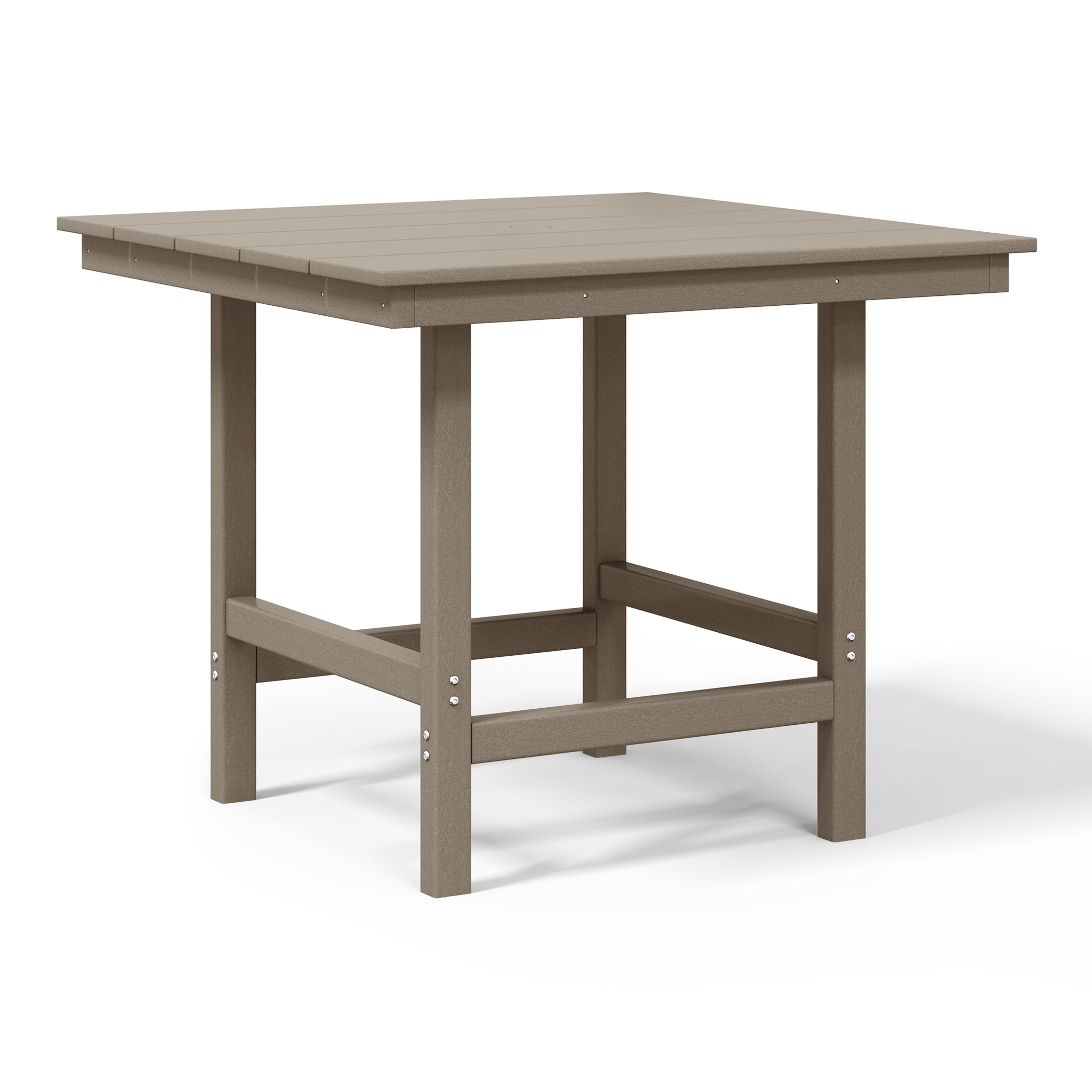 Tuscany 36" Square Dining Table Weathered Wood Seahawk Designs Patio Dining Tables