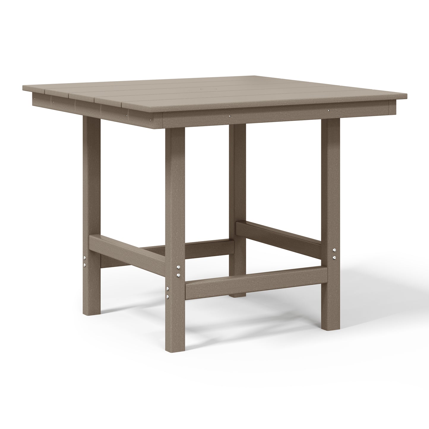 Tuscany 36" Square Dining Table Weathered Wood Seahawk Designs Patio Dining Tables