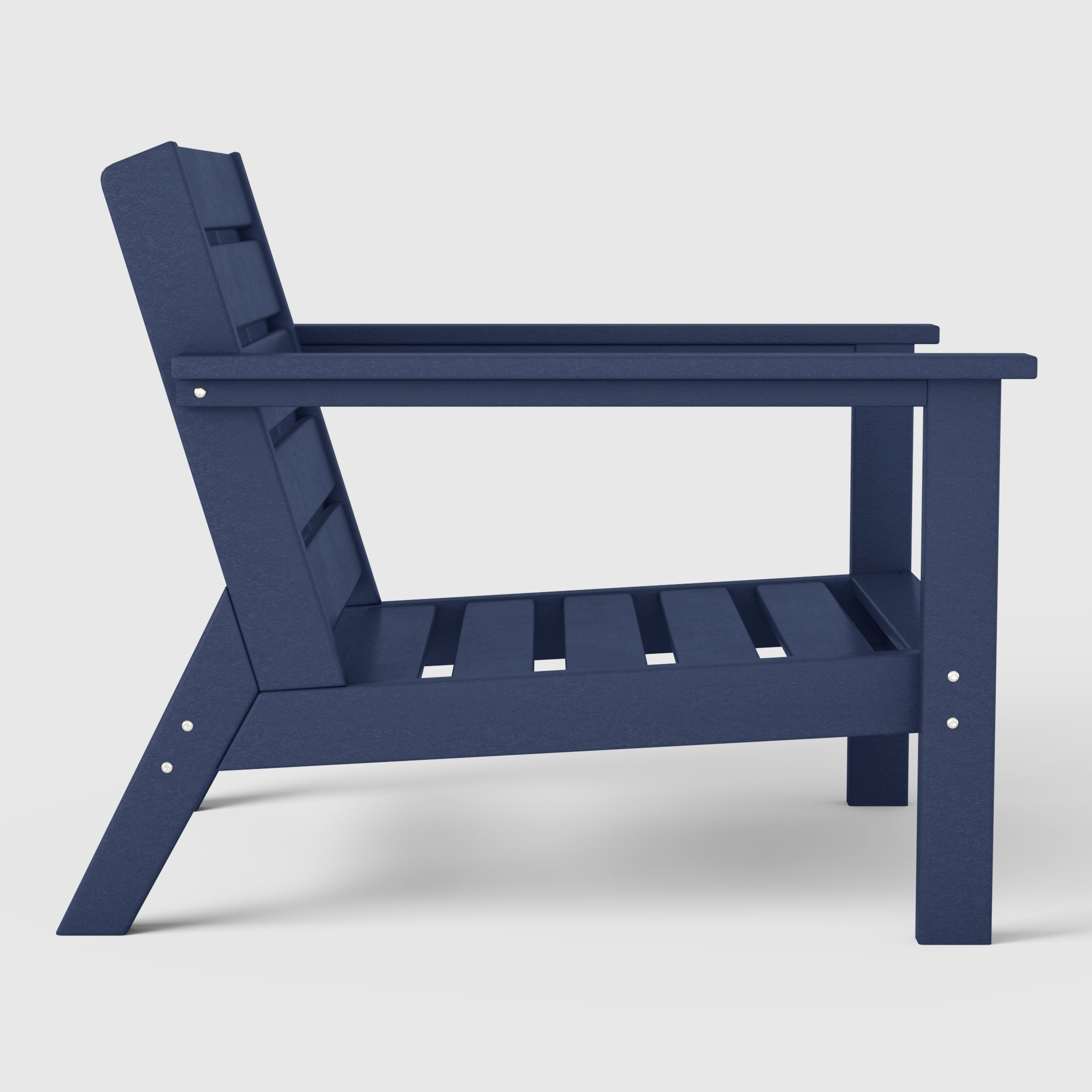 Scottsdale All-Weather Outdoor Modular Deep Seating Arm Chair (with Optional Cushions) Navy Blue NoCushion Seahawk Designs Patio Chairs