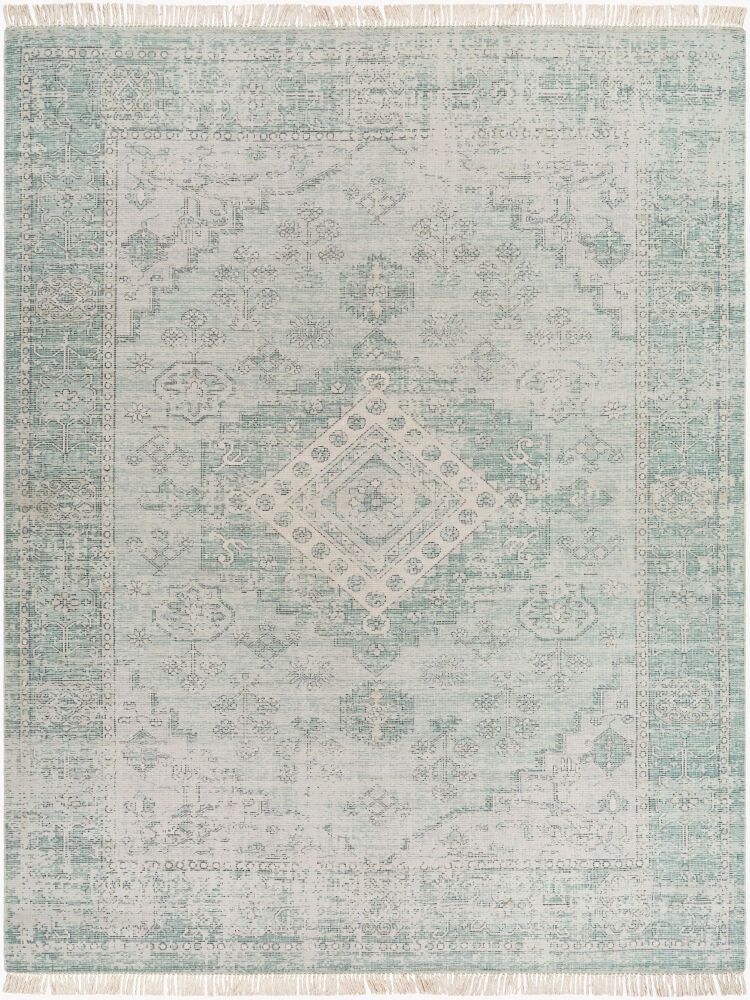 Zainab Handmade Rug — Dark Green/Light Olive