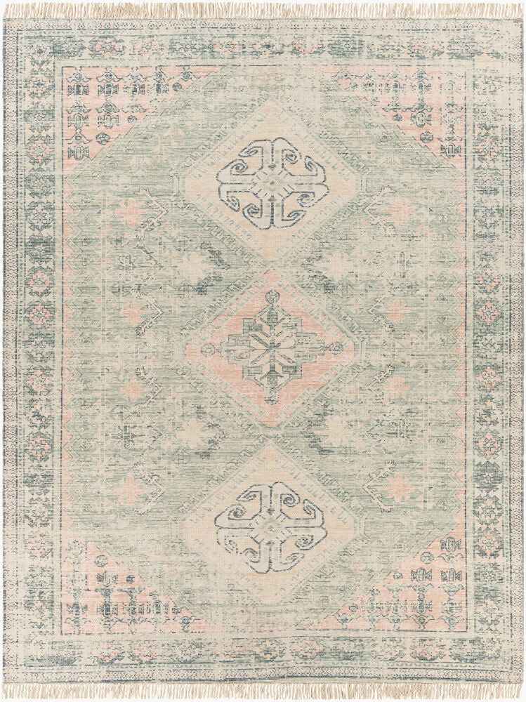 Zainab Handmade Rug — Dark Green/Light Olive
