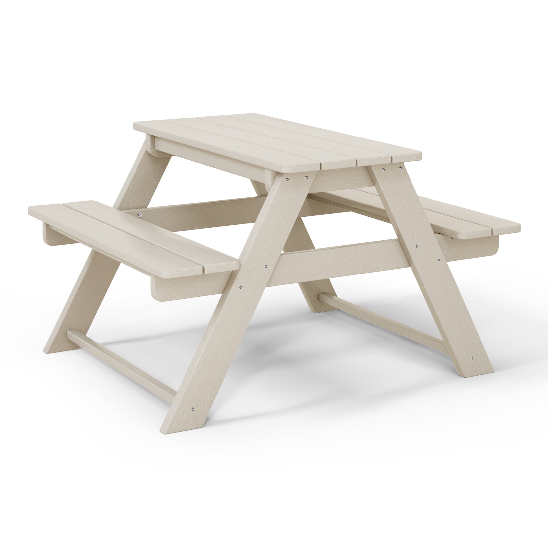 Tiny Terraces Kids' All-Weather Outdoor Picnic Table Sand Seahawk Designs Kids Picnic Tables