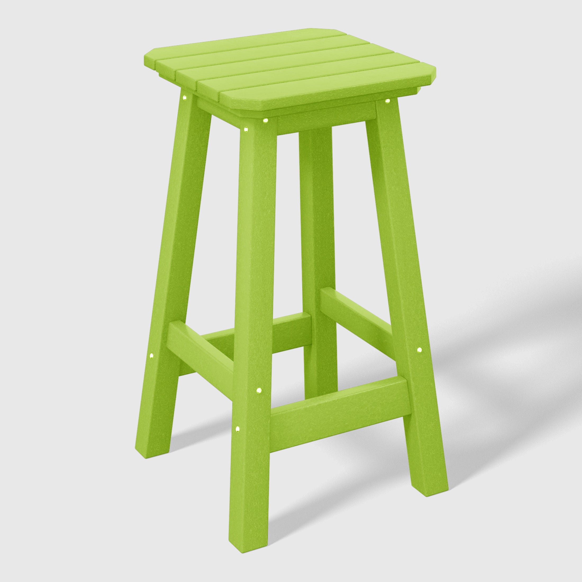 Stockholm All-Weather Outdoor Square Counter Stool (24" Seat Height) Lime Seahawk Designs Patio Bar & Counter Stools