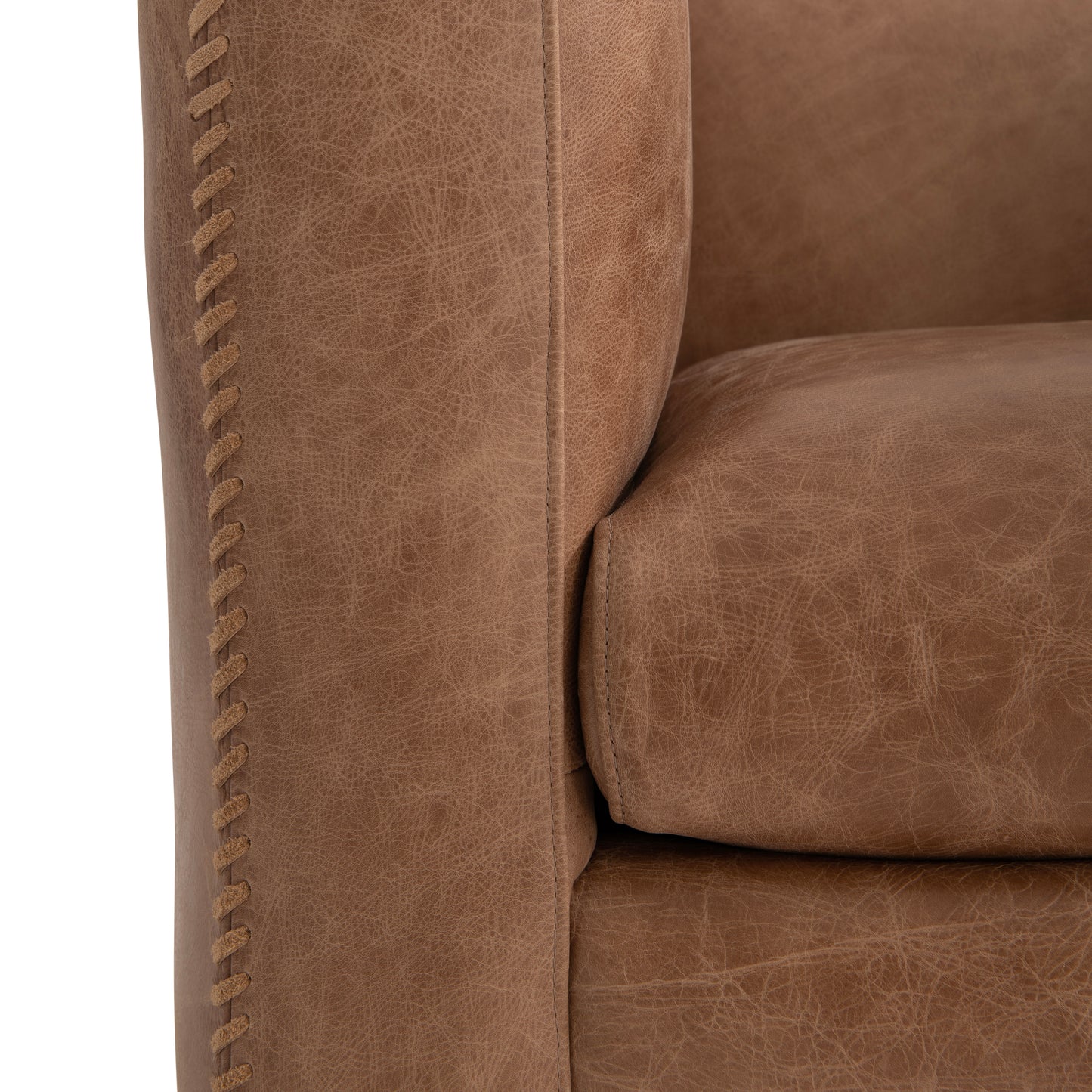 Hudson Leather Swivel Chair