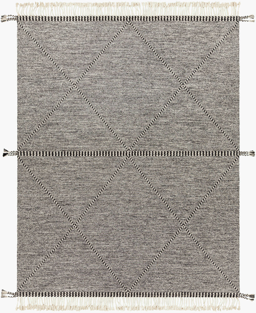 Zanafi Handmade Rug — Black/Cream