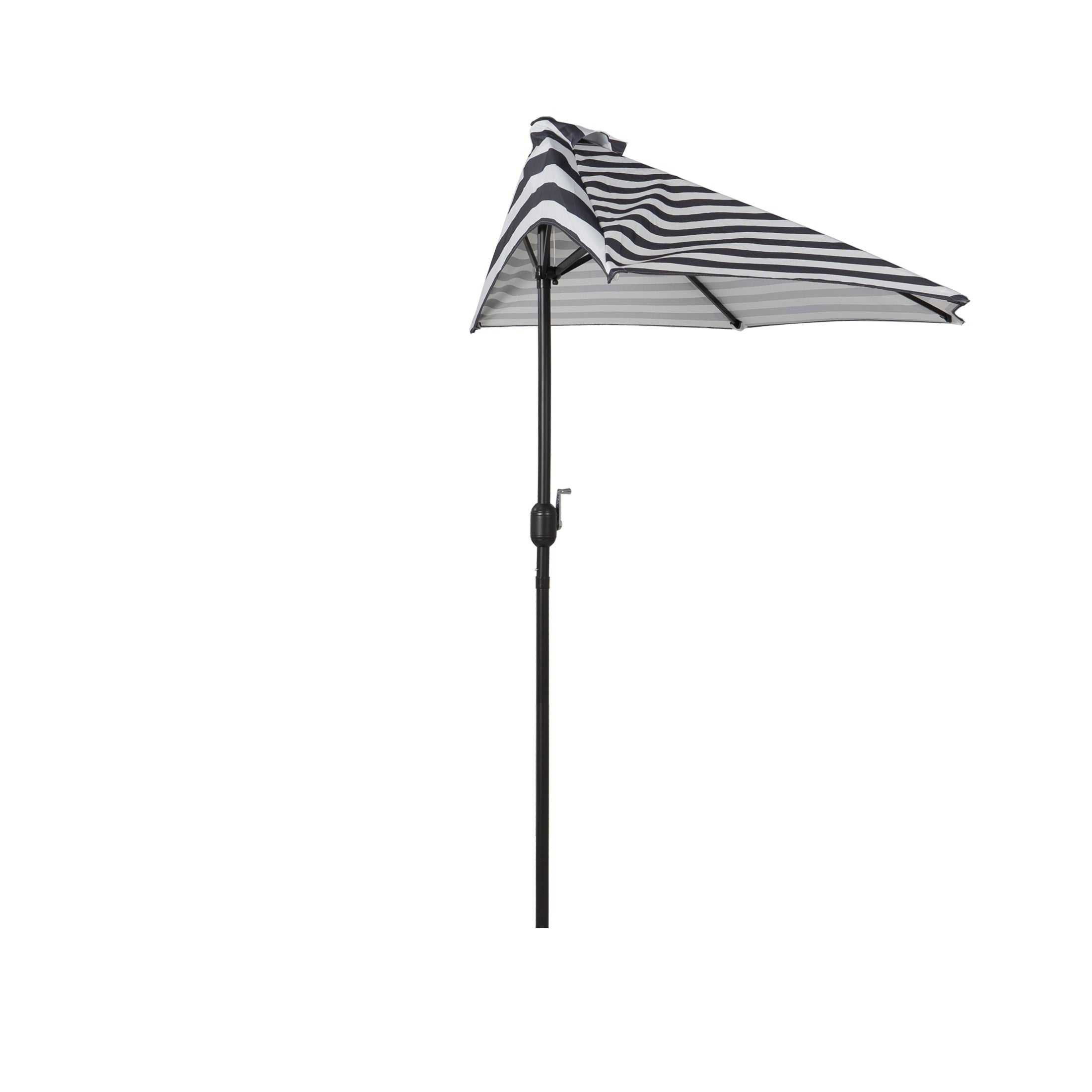 Kona 9ft Half Market Umbrella Black Seahawk Designs Patio Umbrellas
