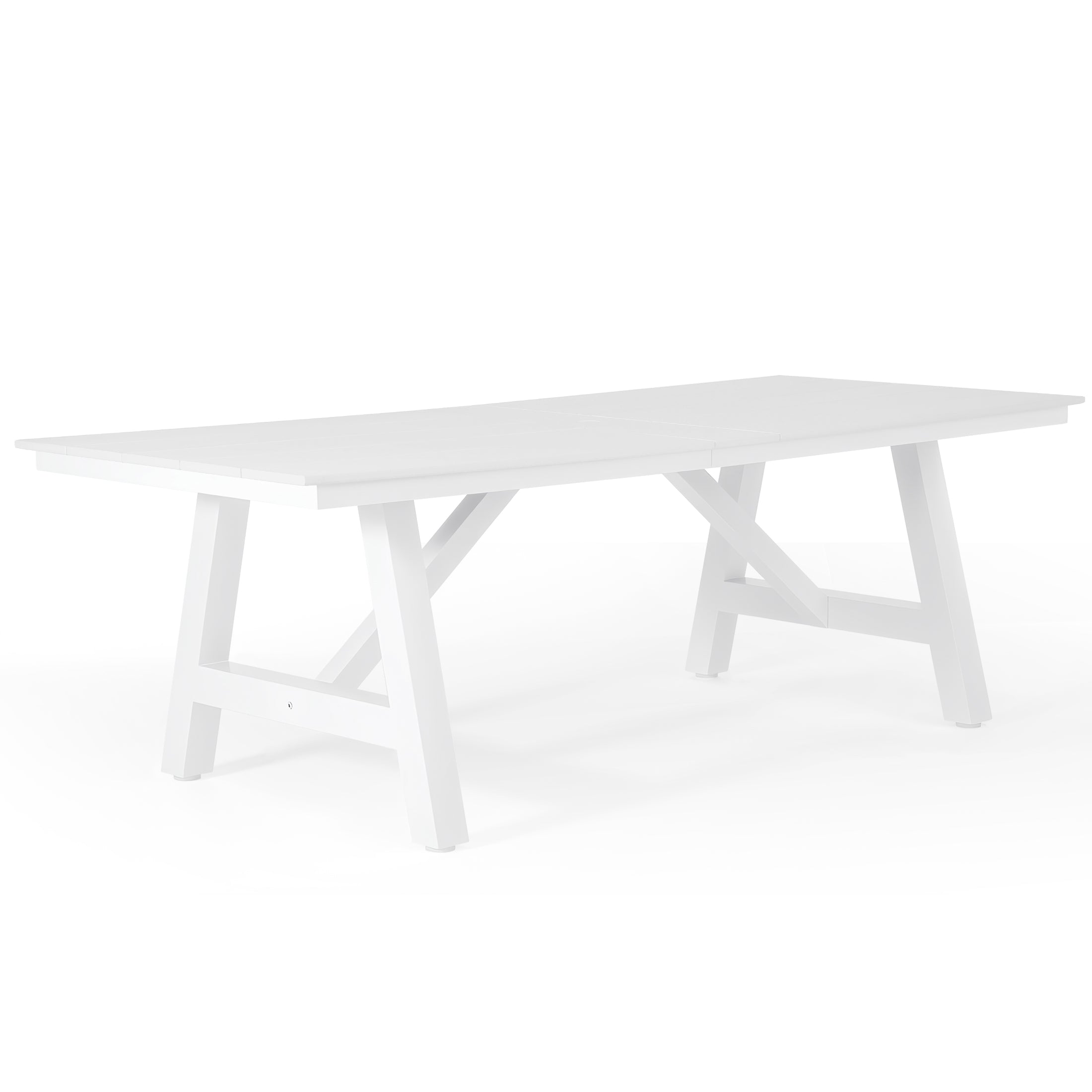Vista 90" x 39" Rectangular Dining Table White Seahawk Designs Patio Dining Tables