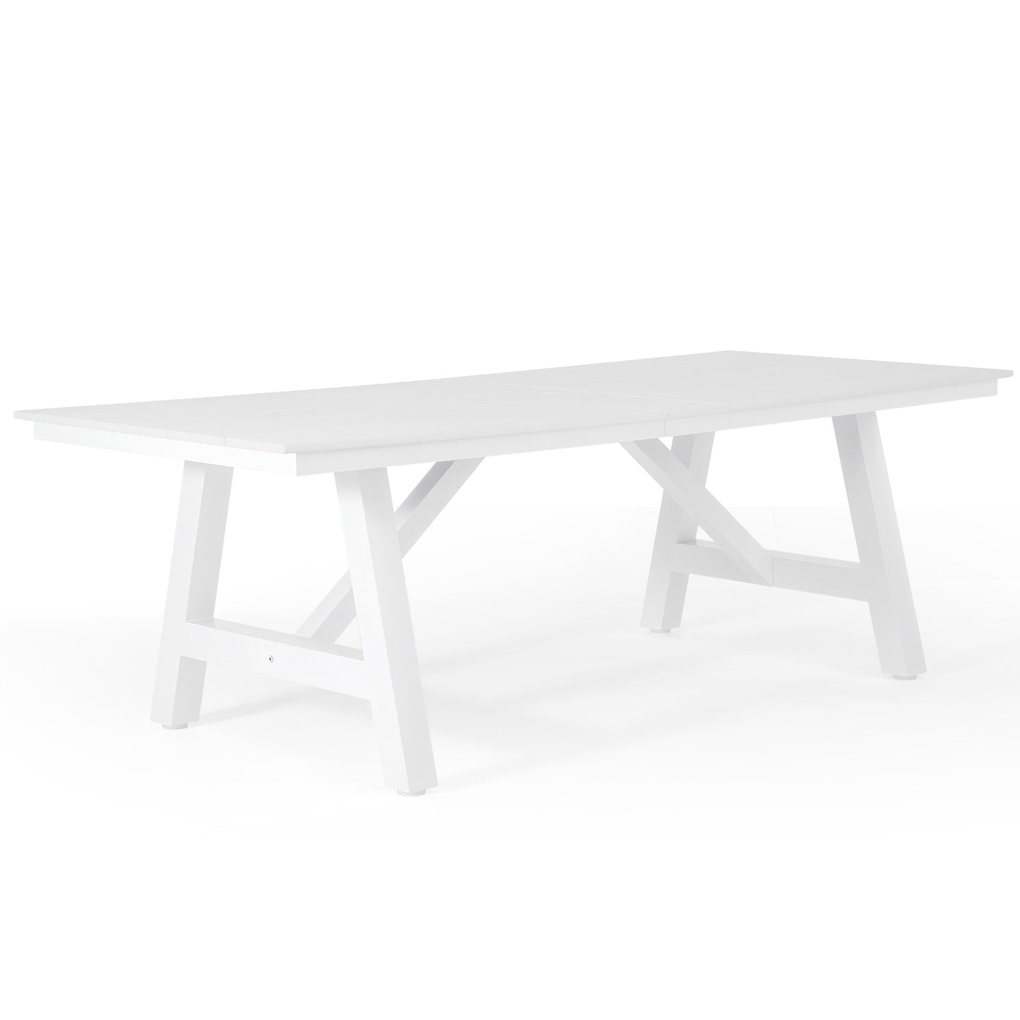 Vista 90" x 39" Rectangular Dining Table White Seahawk Designs Patio Dining Tables