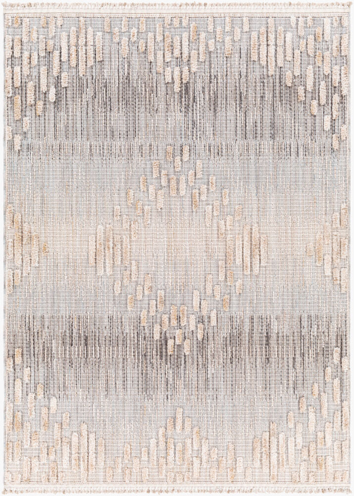 Zaragoza Machine Woven Rug — Charcoal/Light Beige