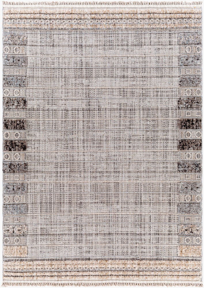 Zaragoza Machine Woven Rug — Charcoal/Cream