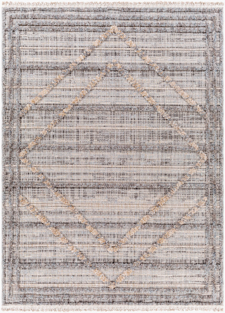Zaragoza Machine Woven Rug — Charcoal/Cream