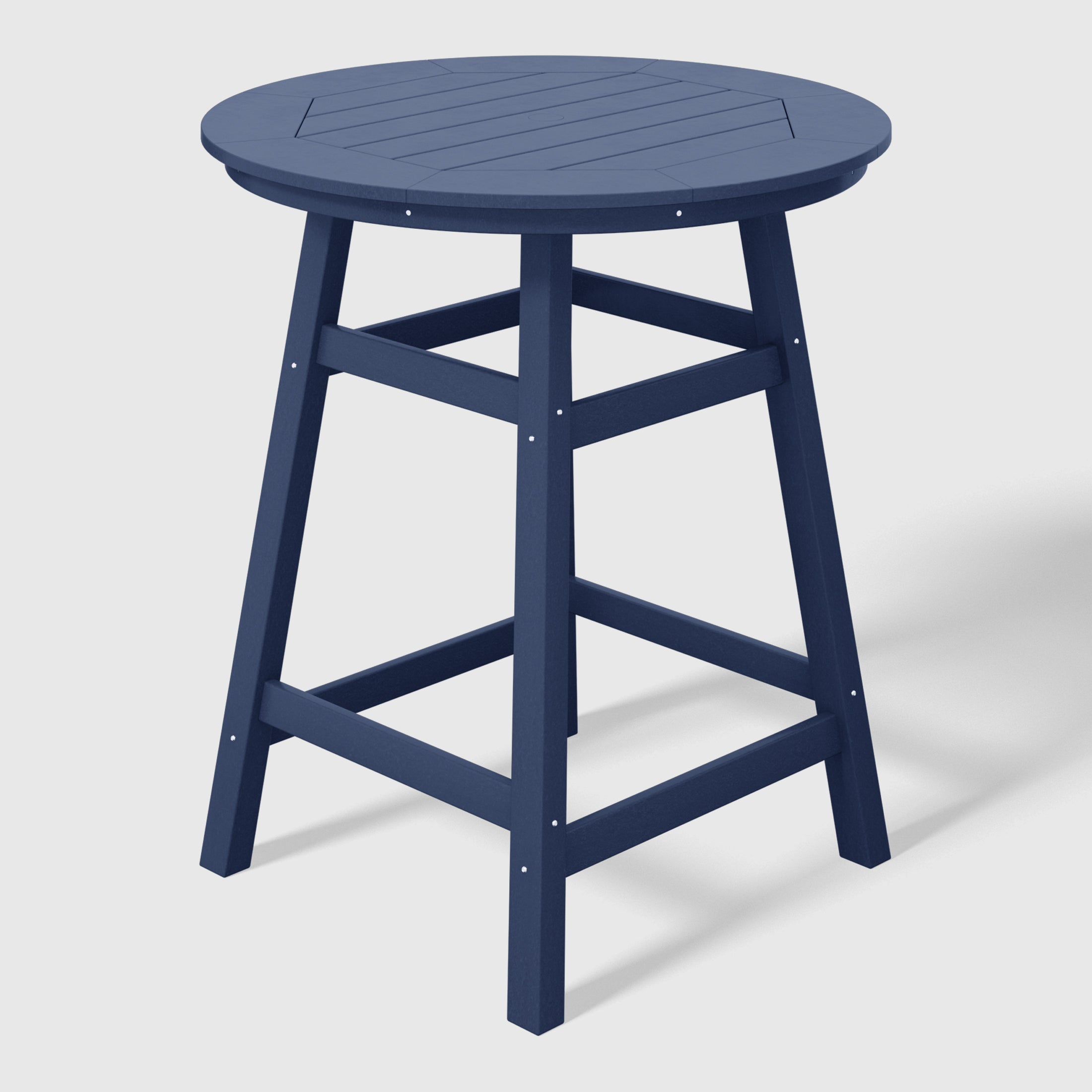 Stockholm All-Weather Outdoor 35" Round Counter Table (37" Height) Navy Blue Seahawk Designs Patio Bar Tables