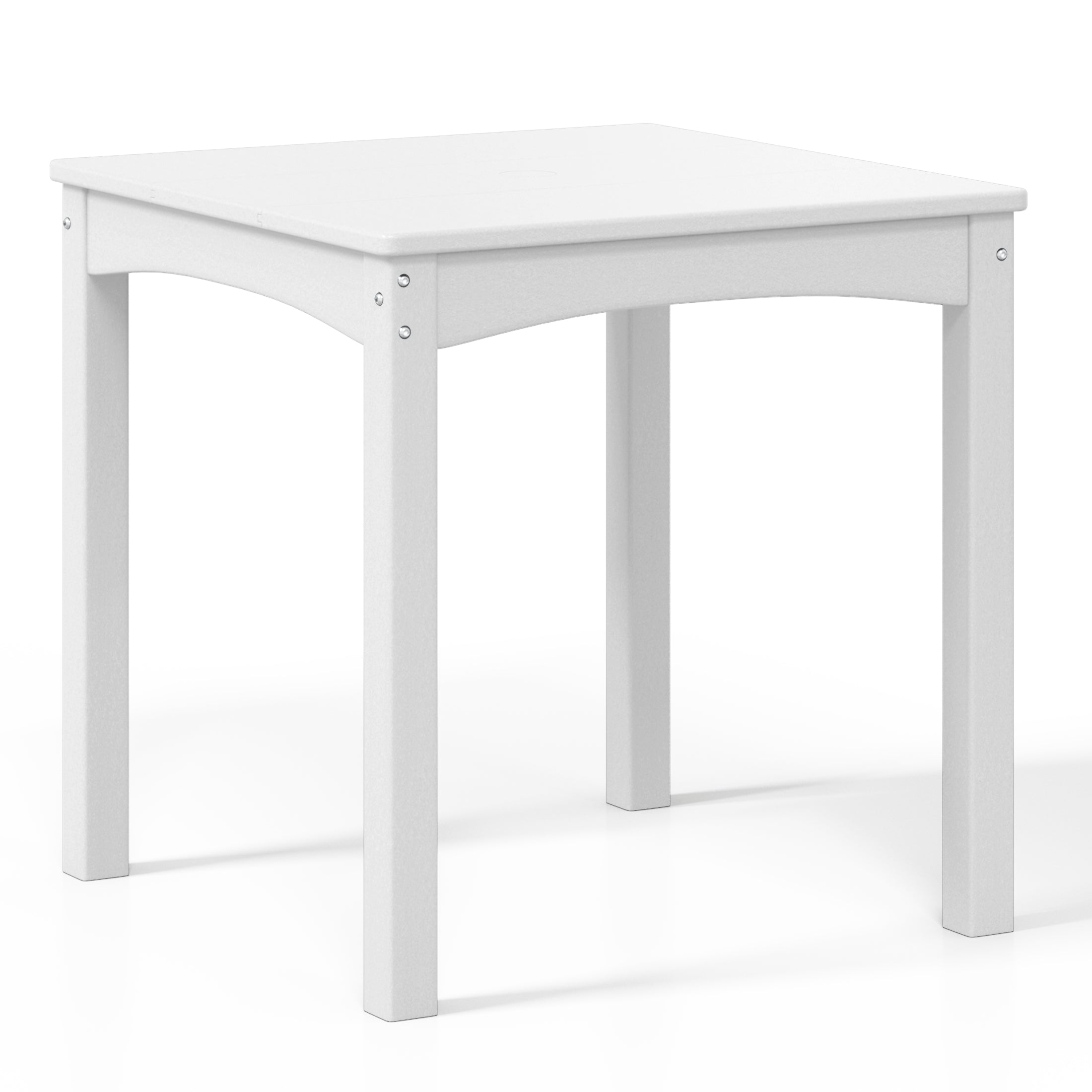 Tiny Terraces Kids' All-Weather Outdoor Dining Table (24" Top) White Seahawk Designs Kids Patio Dining Tables